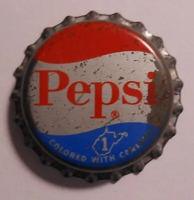 Vintage Pepsi Cola  West Virginia 1 .cork..unused..SODA BOTTLE CAP #1 • $5.98