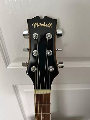 Mitchell O120CESB 6-String Acoustic Electric Guitar & Road Runner Guitar Case • $185