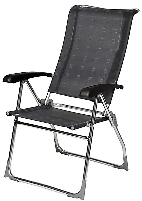 Dukdalf Aspen Folding Caravan Chair - Grey Latest Model - 8 Position Recline - • £83.99