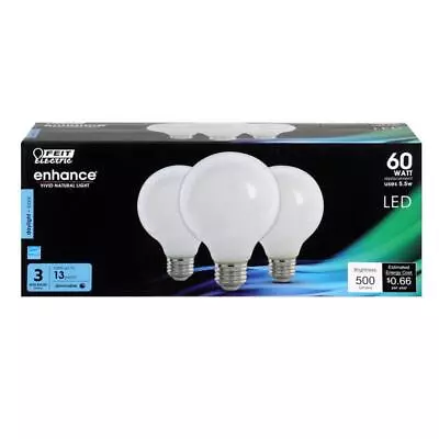 Feit Electric Acre Enhance G25 E26 (Medium) Filament LED Bulb Daylight 60 Watt E • $16.99