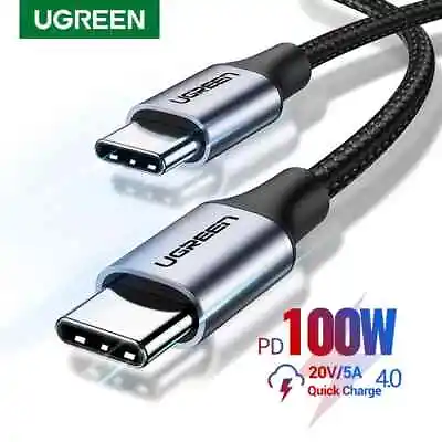 UGREEN USB 100W 5A PD Type C  To USB Type-C Cable Braided  QC 4.0 Fast Charge • £3.99