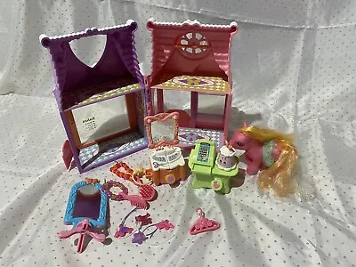 My Little Pony Bundle Amberlocks Celebration Salon 2003 Play Set Beauty Salon • £8