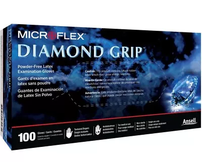 Ansell Microflex Diamond Grip MF-300 Disposable Latex Gloves X-Small 100ct Box • $19.99