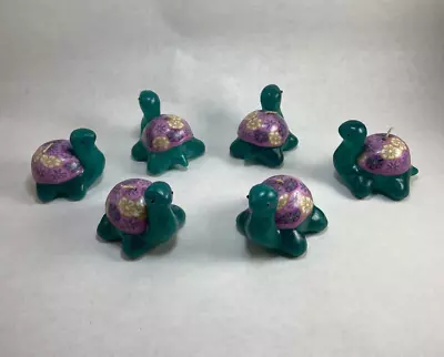 Vintage Psychedelic Turtle Stained Glass Set X6 Purple Hippie Millefiori • $16.99