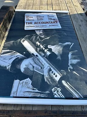 The Accountant Movie Poster Vinyl Indoor Outdoor Hanging Banner 5ft X 8ft • $100