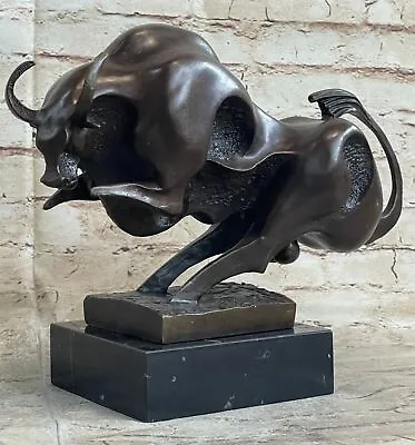 Abstract Modern Art Classic Botero Bull Handcrafted Bronze Sculpture Figurine NR • $239.40