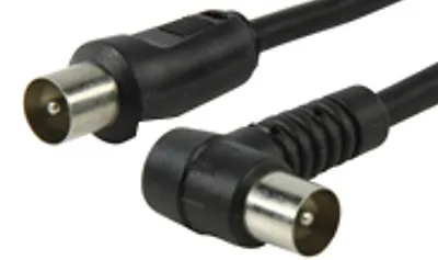 £2.89 • Buy 4M Metre Right Angle Angled RF TV Aerial Lead Cable Male To Coax Coaxial 3M