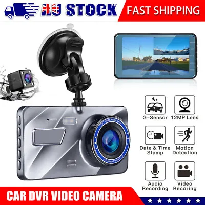 $30.99 • Buy 4'' Dash Cam Front Rear Car Dash Camera Dual Len Front And Rear IR Night Vision