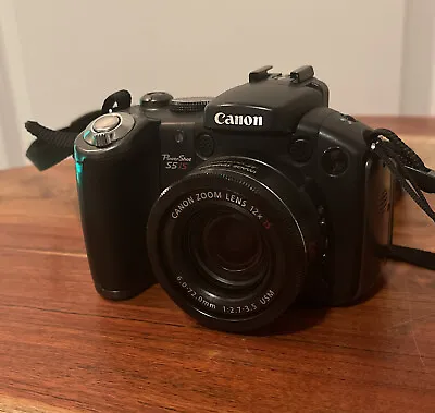 Canon PowerShot S5 IS 8.0MP 12x Optical Zoom Digital Camera + 4GB SD Card Tested • $59