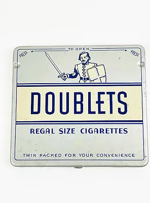 Vintage Doublets Regal Size Cigarettes Tin - Empty - Collectors Item  • $11