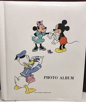 Vintage Walt Disney Mickey Mouse Photo Album Wedding Photo Minnie Donald Rare • $48