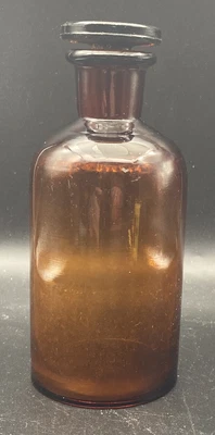 £6 • Buy Vintage Brown Glass Apothecary Bottle Complete With Ground Glass Stopper 