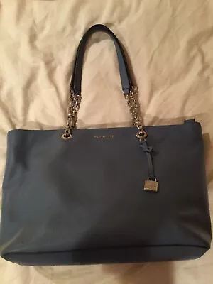 Michael Kors Jet Set Purse Travel Tote Tablet Pocket Powder Blue Carryon Bag • $49.99