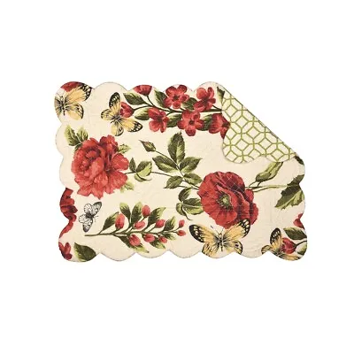 $17.99 • Buy C & F  Nina Floral Quilted Placemats  ~~  Set Of 2 ~~  NEW ~~