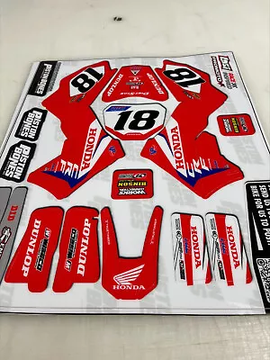 New Losi Pro Moto Mx Graphics Decals Honda Factory Hrc Racing Crf 450 450r Fox • $65