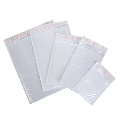 White Poly Bubble Lined Mailers Padded Envelopes Self Seal Shipping Bags • $1