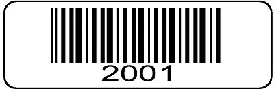 $15.95 • Buy 2001 3000 Serial Barcode Sequential Sticker Consecutive Number Label SET # 3 