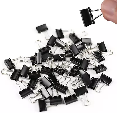 40Pcs Mini Binder Clips 5/8 Inch(15Mm) Paper Clamps Micro Size For Office Supp • $7.45