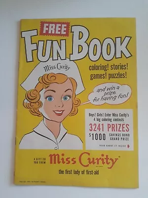 1952 Magazine Booklet Miss Curity First Aid - Miss Curity Nurse Doll Fun Book • $39.95