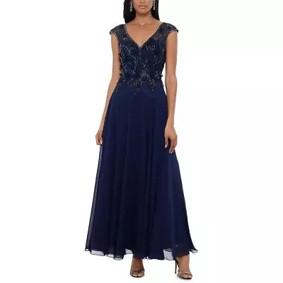 Xscape Womens Mesh Embellished Formal Evening Dress BHFO 4037 • $155.99