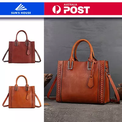 Women Genuine Leather Purse Shoulder Bag Handbag Crossbody Top Handle Travel Bag • $129