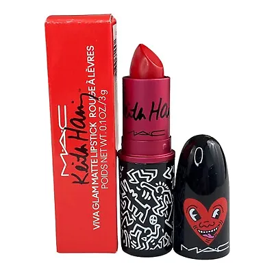 MAC Viva Glam Special Edition Keith Haring Matte Lipstick Red Haring 0.10 Oz NIB • $26.97