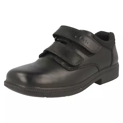 £25 • Buy Boys Clarks Hook & Loop Leather Classic School Shoe Deaton
