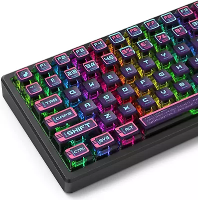 Pudding PBT Keycaps 60 Percent With Punk Style 116- Keys Transparent Keycaps AS • $41.99