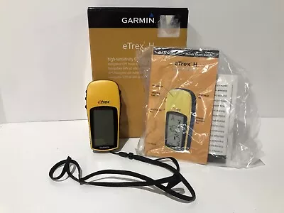 GARMIN ETREX H HIGH-SENSITIVITY GPS RECEIVER Yellow 2007 WORKS • $64.99