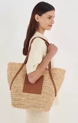 OROTON Jensen Tote In Natural/Brandy. With Dust Bag $399 • $250