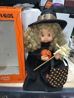 Santas Best Halloween Kids Animated Witch Doll Motionette 1994 Collectible Works • $24