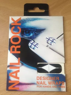 Nail Rock Designer Nail Wraps Black Zip Style • £5