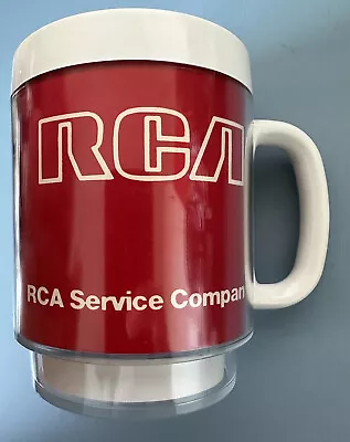 RCA SERVICE COMPANY Red White Coffee Cup Mug By THERMO SERV - USA Vintage NOS • $13.93