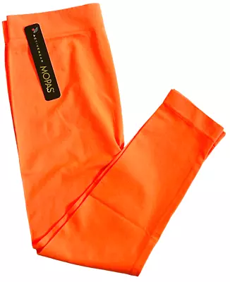 MOPAS Leggings Womens Neon Orange Ribbed Waistband Capri Length Workout Yoga • $3.59