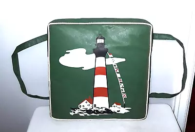 Vintage Tapatco Boat Seat Cushion Buoyant Life Preserver With Lighthouse • $249.99