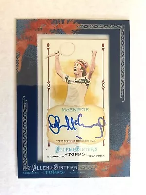$599.99 • Buy JOHN McENROE Autograph - 2011 Topps Allen & Ginter Framed Mini Auto - Tennis