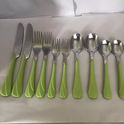 SHAMROCK  Fiestaware Vintage Silverware Flatware Stainless 10 Piece - USED • $35