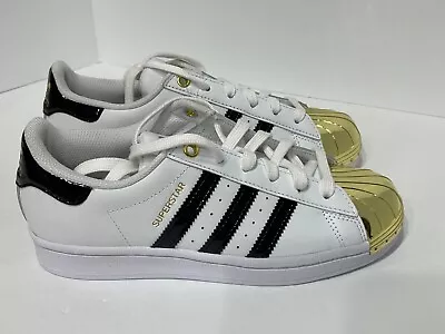 NEW ADIDAS Originals WHITE SUPERSTAR Metal Toe Shoes Women's Size 5.5 FV3310 • $129.99