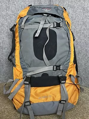 Osprey Aether 70 Backpack Medium Belt Orange & Gray Hiking Camping Trail Ruck • $119.99