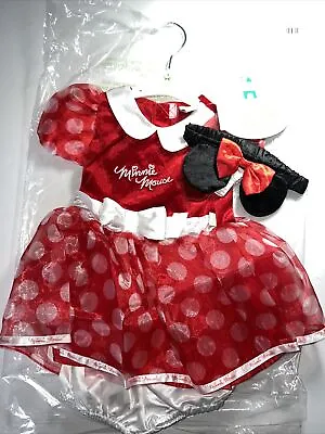£12.99 • Buy Disney Baby Outfit Costume Minnie Mouse 3 Piece Age 6-12 Months Brand New
