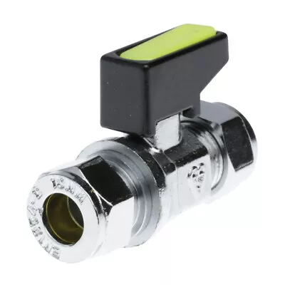 Mid Brass 8mm Straight Mini Ball Valve Gas Fitting • £3.99