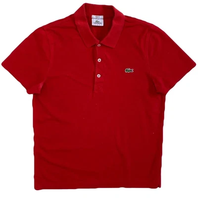 £9.99 • Buy Lacoste Women's XS Size 4 Red Short Sleeve Cotton Collared Polo Shirt Slim Fit