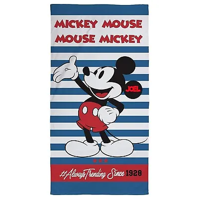 Personalised Embroidered Disney Mickey Mouse Beach Towel 70cm X 140cm • £16.99