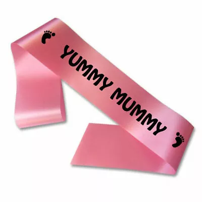 Baby Shower Yummy Mummy Sash Sashes Gift Present Multiple Colours Mum To Be New • £5.79