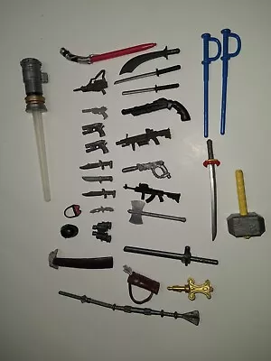 Huge Mixed Lot - Gi Joe Lanard Chap Mei Gun Knife Plastic Weapon Accessories  • $15