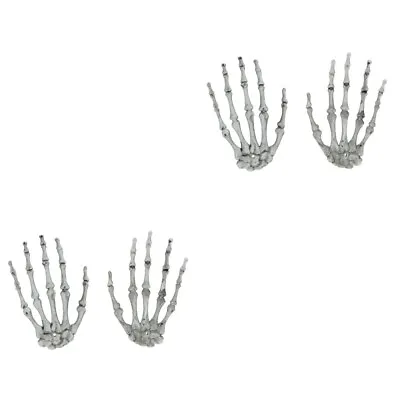 £10.90 • Buy 2 Pairs Realistic Skeleton Hands Halloween Plastic Bone Halloween Human Skull
