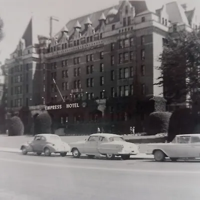 $10.16 • Buy Vintage Photo Empress Hotel Victoria BC Canada Classic Cars Historic Building 
