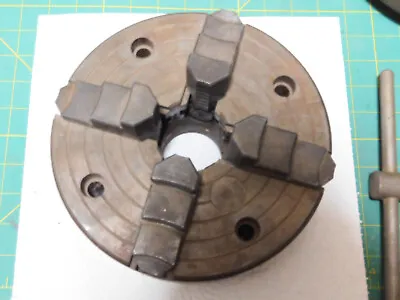 8  4-JAW LATHE CHUCK Plain Back With Reversible Independent  Jaws • $275