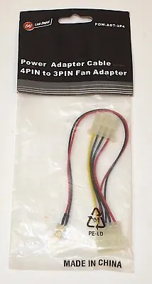 Link Depot 3-Pin Female To 4-Pin Male PC Fan Adapter *New* POW-ADT-3P4 • $4.99