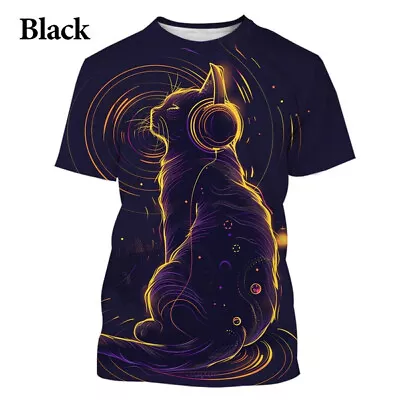 Cool And Fashionable Hip-hop Animal 3D Printed Short-sleeved Street Personality • $16.99